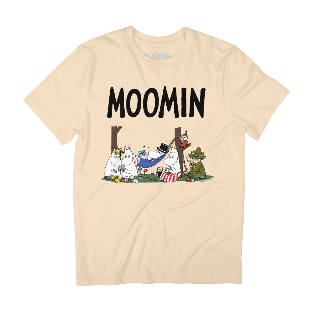 Moomin Family Relaxing Adult T-Shirt | Moomin Shop US