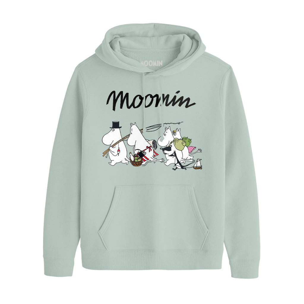 Moomin Family Going Fishing Adult Hoodie | Moomin Shop US