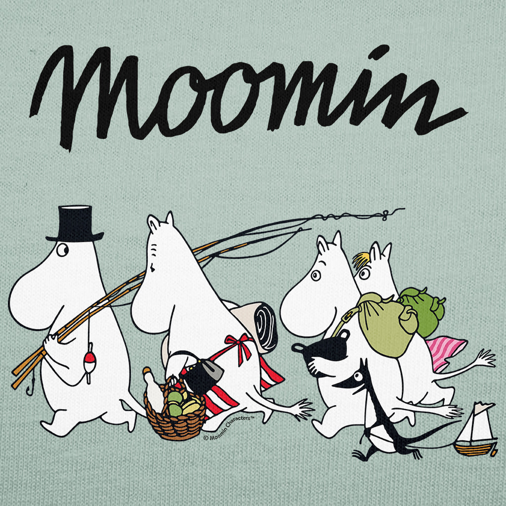 Moomin Family Going Fishing Adult Hoodie