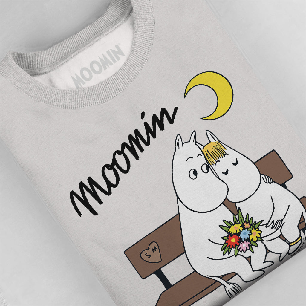 Moomin Moomintroll And Snorkmaiden On A Bench Adult Sweatshirt