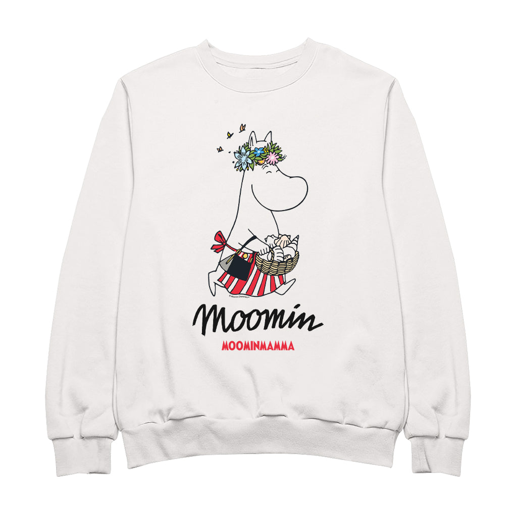 Moomin Moominmamma Carrying A Basket Of Shells Adult Sweatshirt | Moomin Shop US