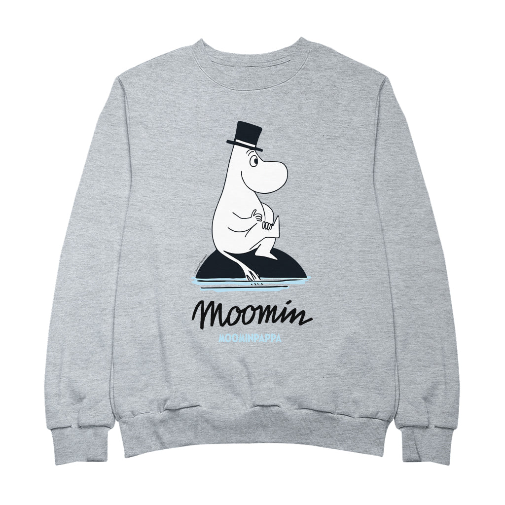 Moomin Moominpappa Sitting On Rock Adult Sweatshirt | Moomin Shop US