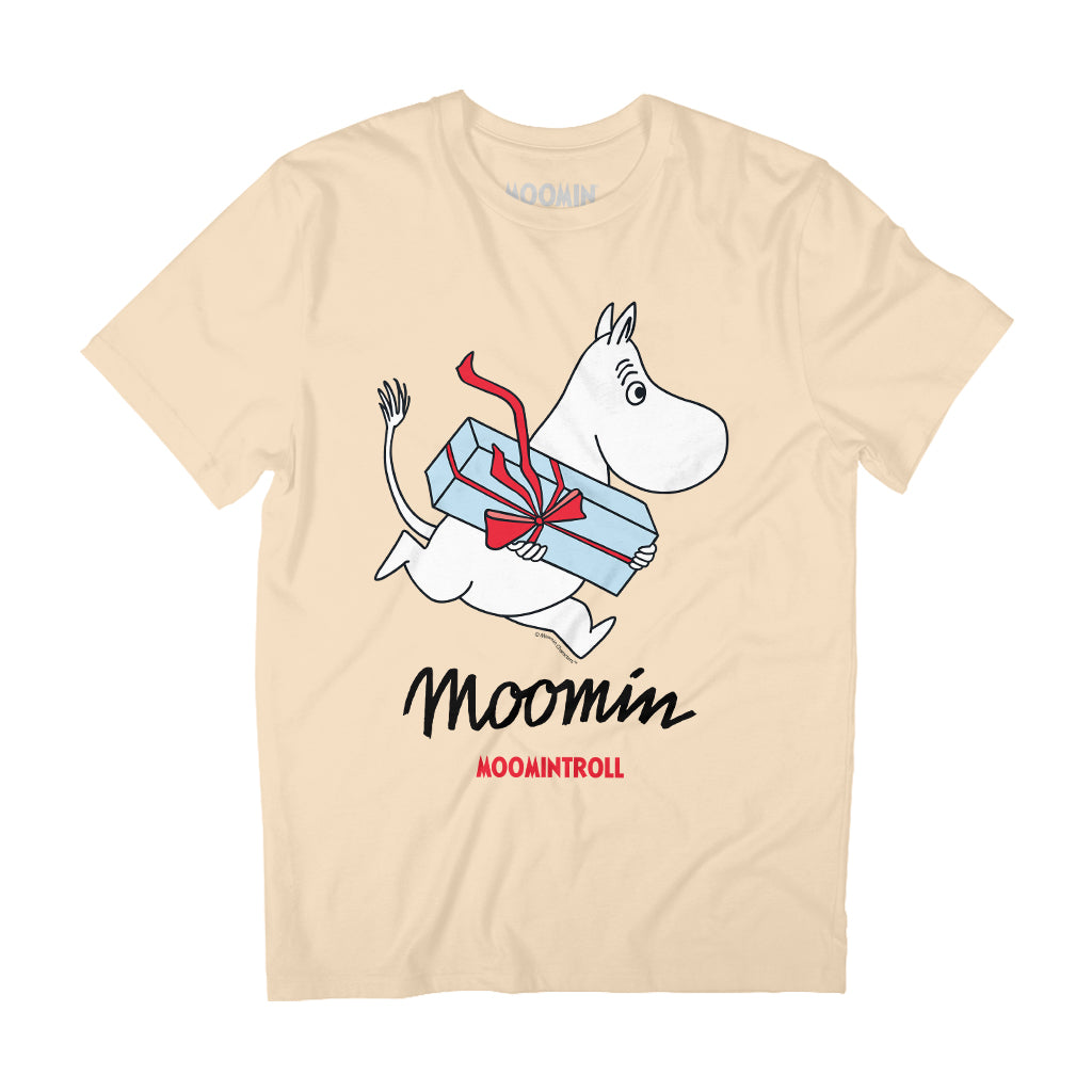 Moomin Moomintroll Carrying A Present Adult T-Shirt | Moomin Shop US