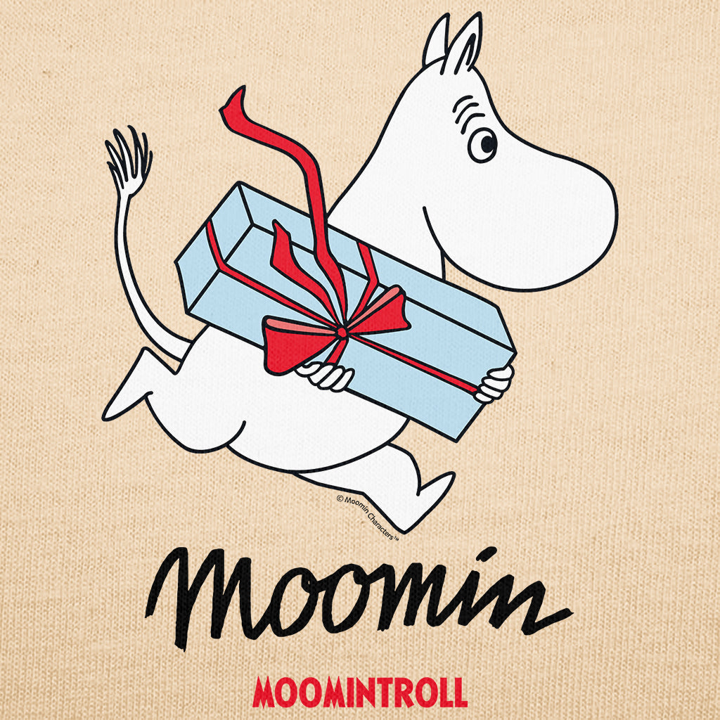 Moomin Moomintroll Carrying A Present Adult T-Shirt