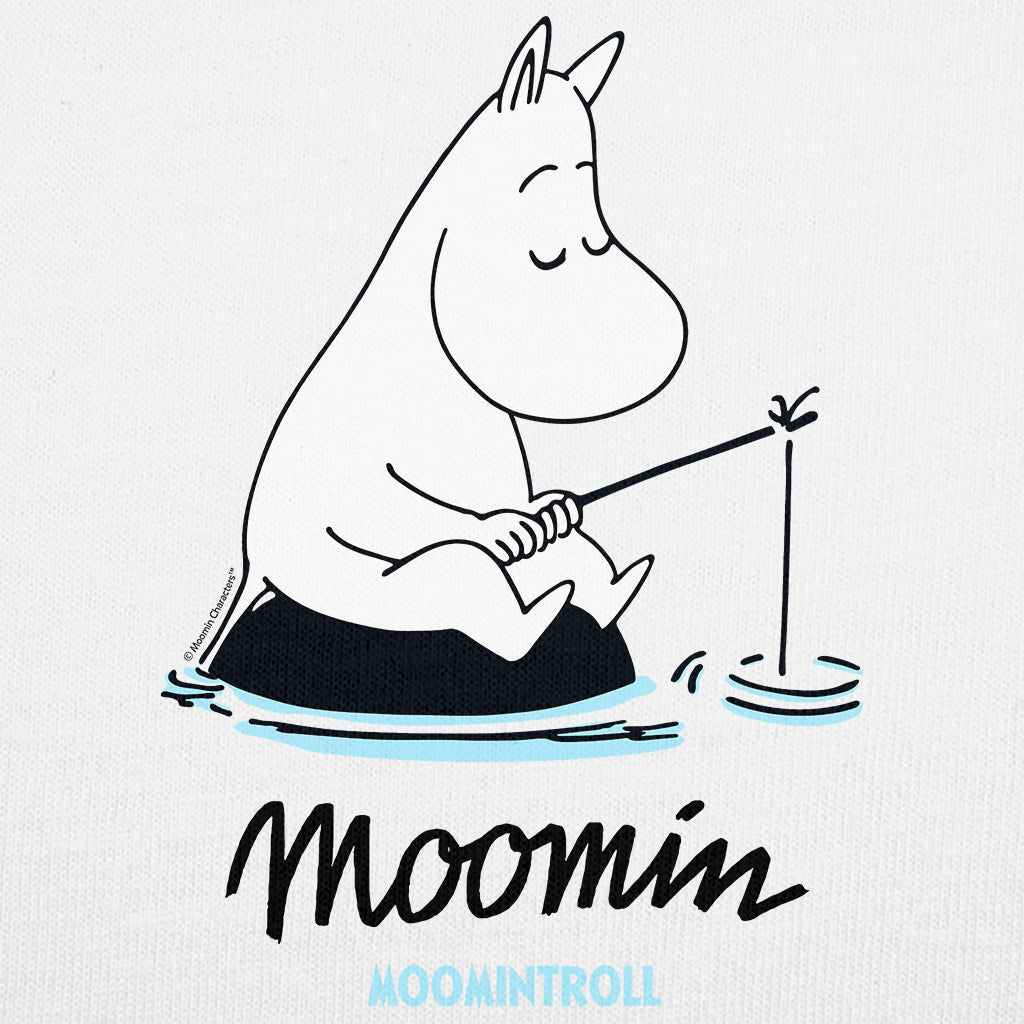 Moomin Moomintroll Fishing Adult Baseball T-Shirt