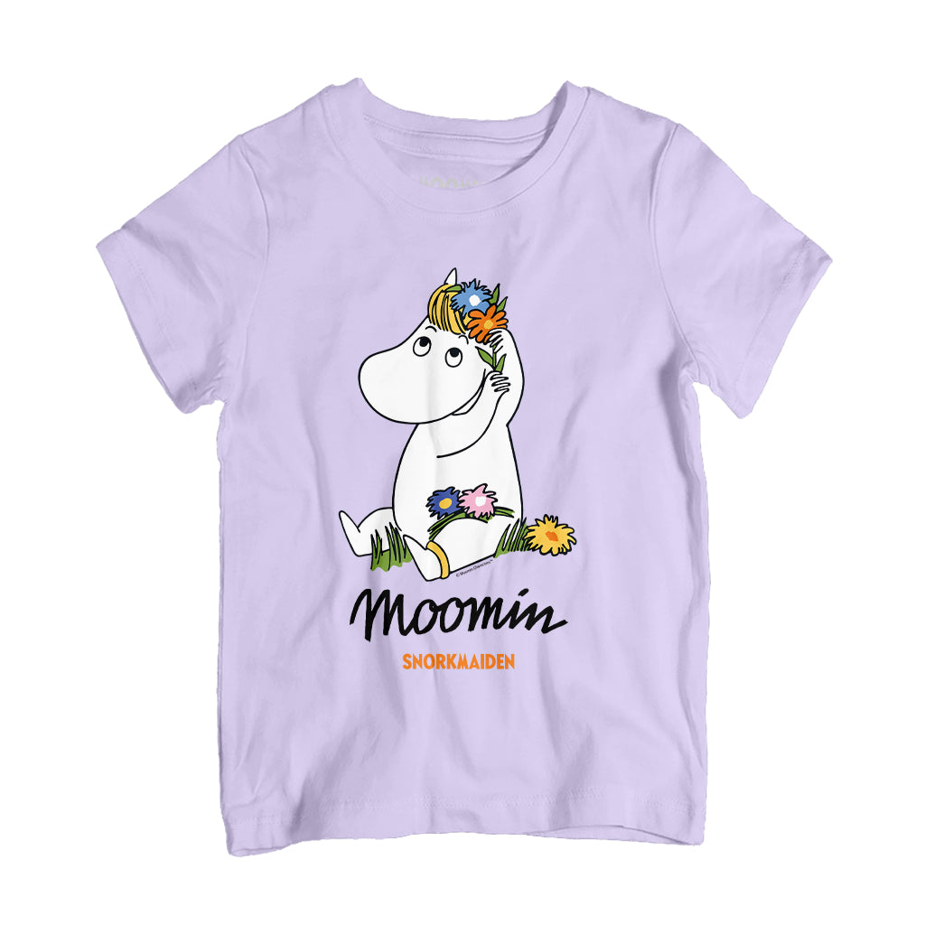 Moomin Snorkmaiden Flowers In Hair Kids T-Shirt | Moomin Shop US