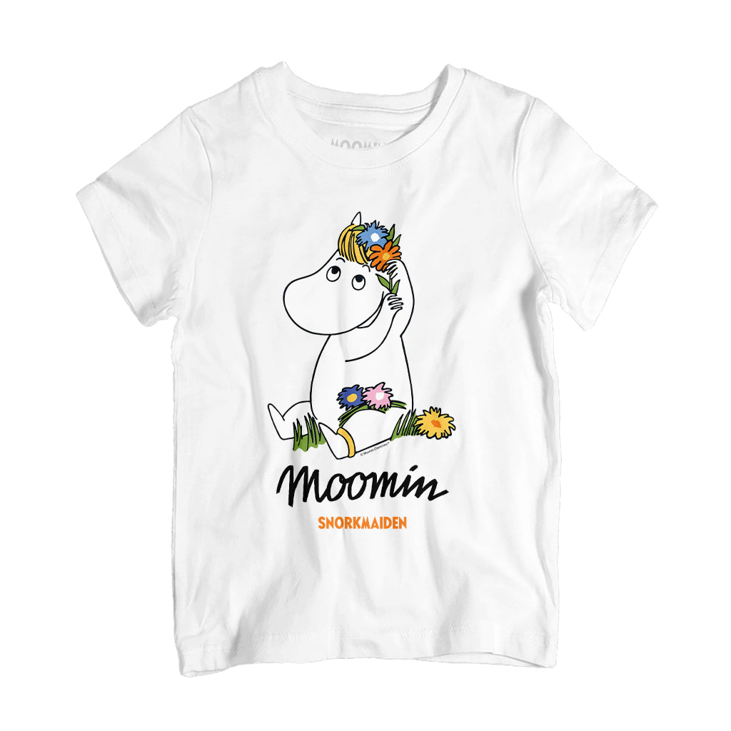 Moomin Snorkmaiden Flowers In Hair Kids T-Shirt