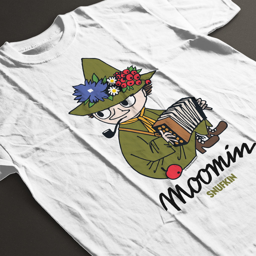 Moomin Snufkin Playing Accordian Adult T-Shirt