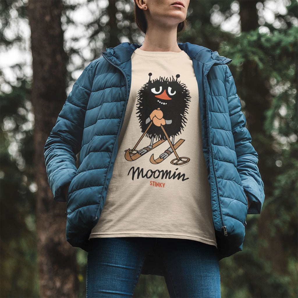 Moomin Stinky On Skis Adult T-Shirt