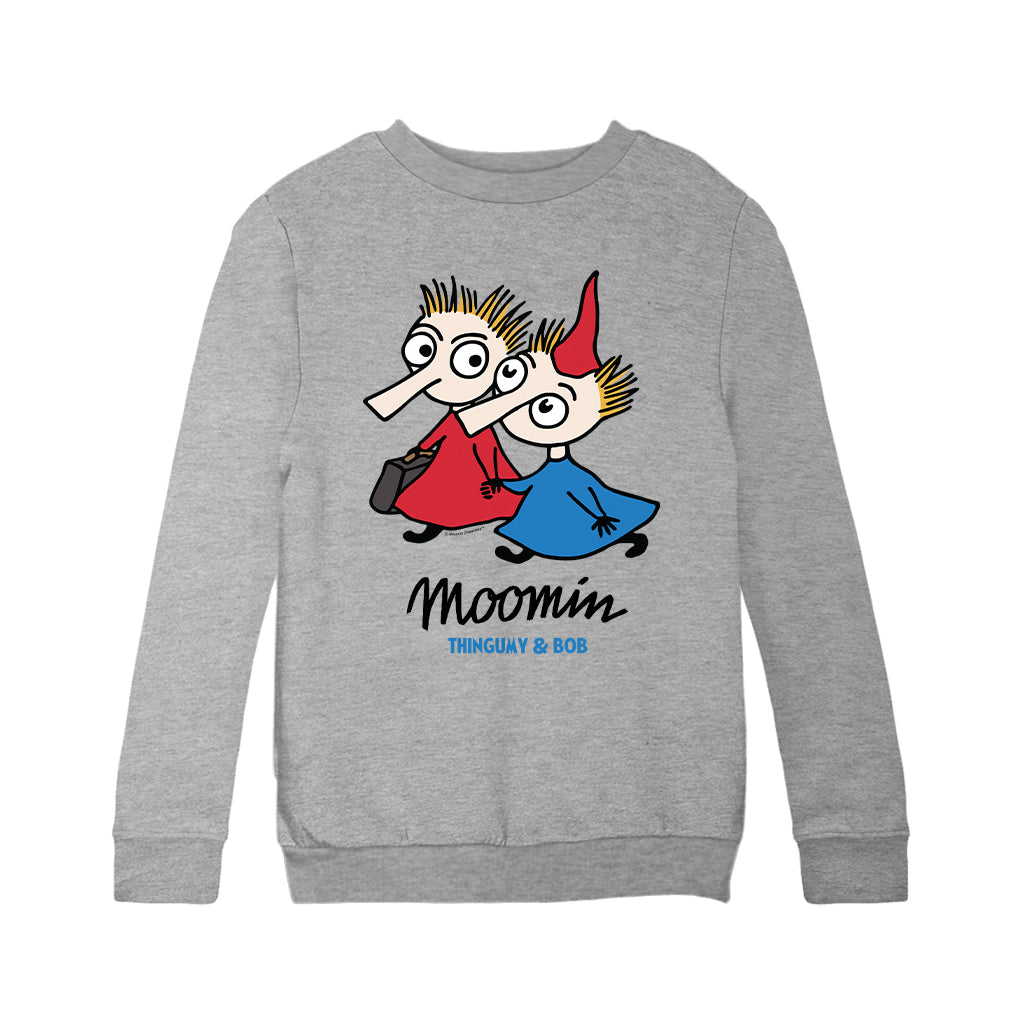 Moomin Thingumy And Bob Holding Hands Kids Sweatshirt | Moomin Shop US