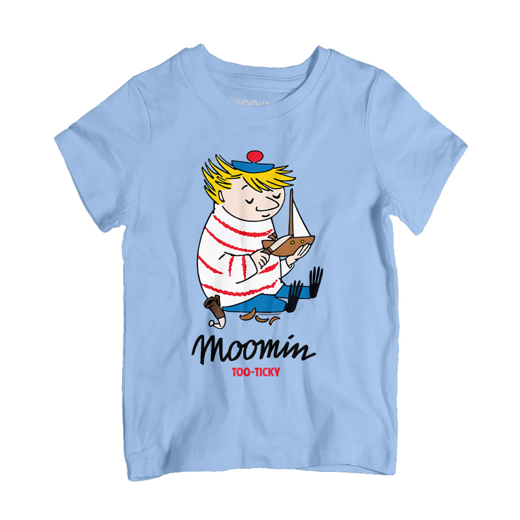 Moomin Too-Ticky Carving Boat Kids T-Shirt | Moomin Shop US