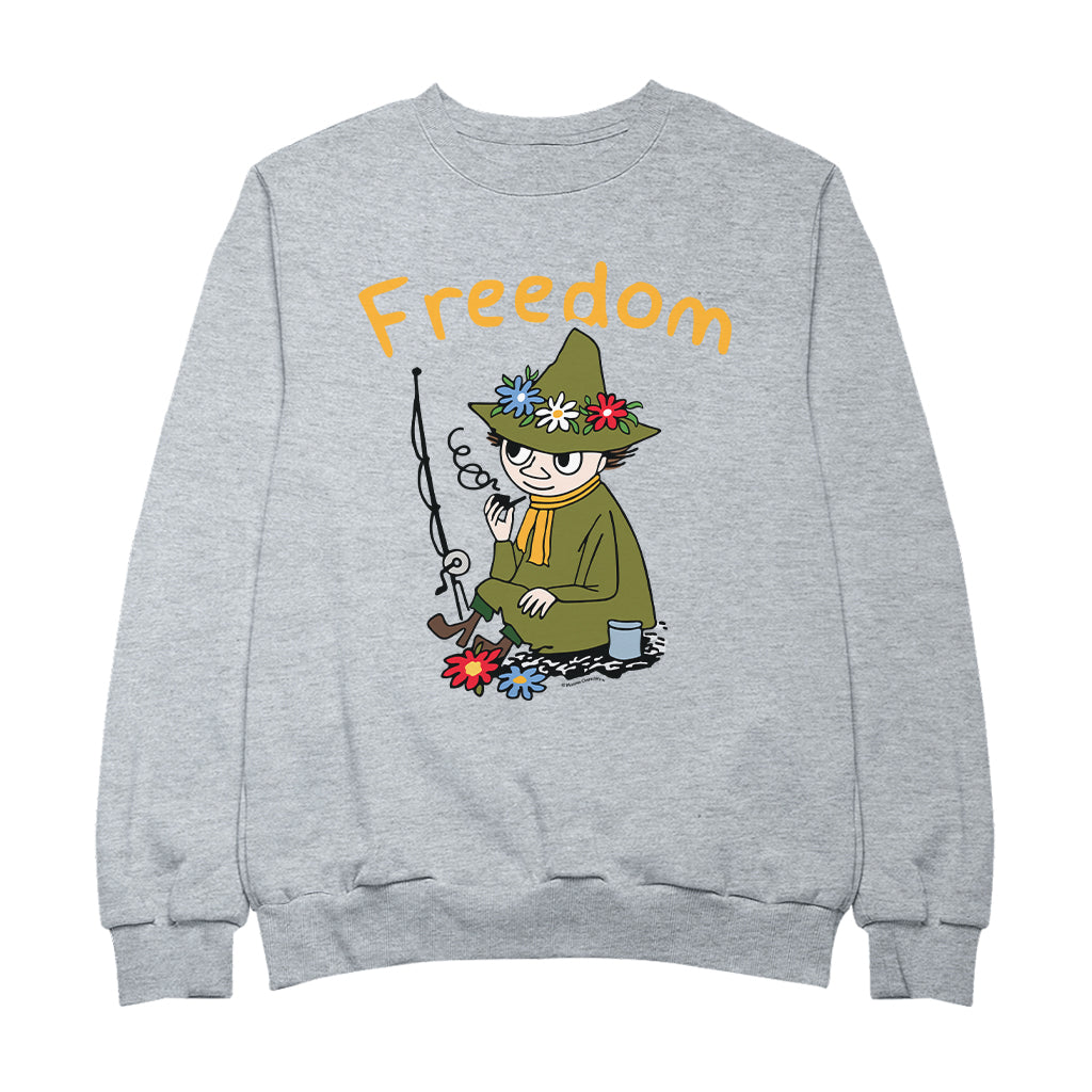 Snufkin With His Fishing Rod Freedom Adult Sweatshirt | Moomin Shop US