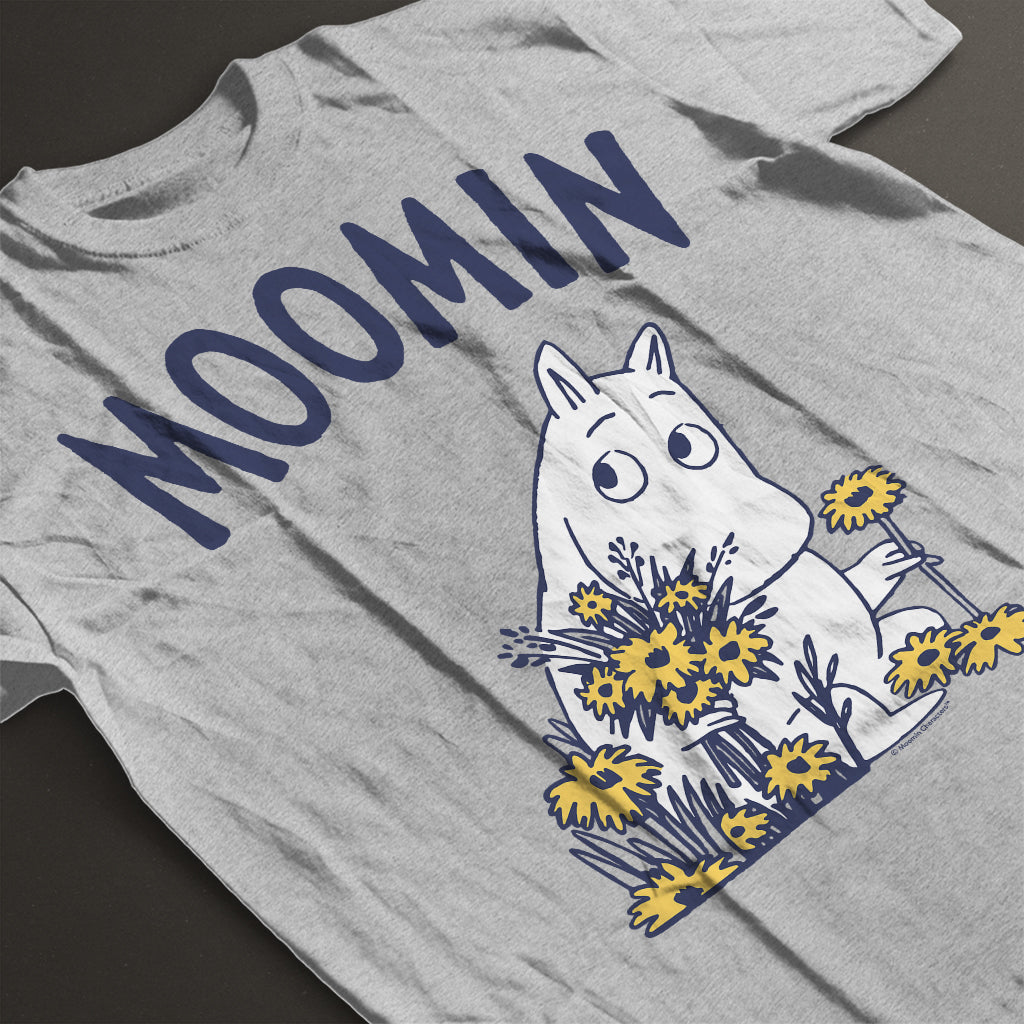 Moomin Moomintroll With Flowers Adult T-Shirt