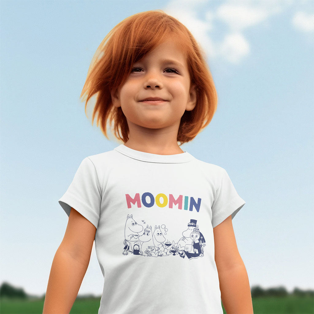 Moomin Family Rainbow Text Toddler T-Shirt