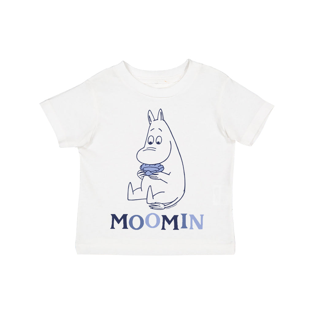 Moomin White Text Logo Baby T-Shirt | Moomin Shop US