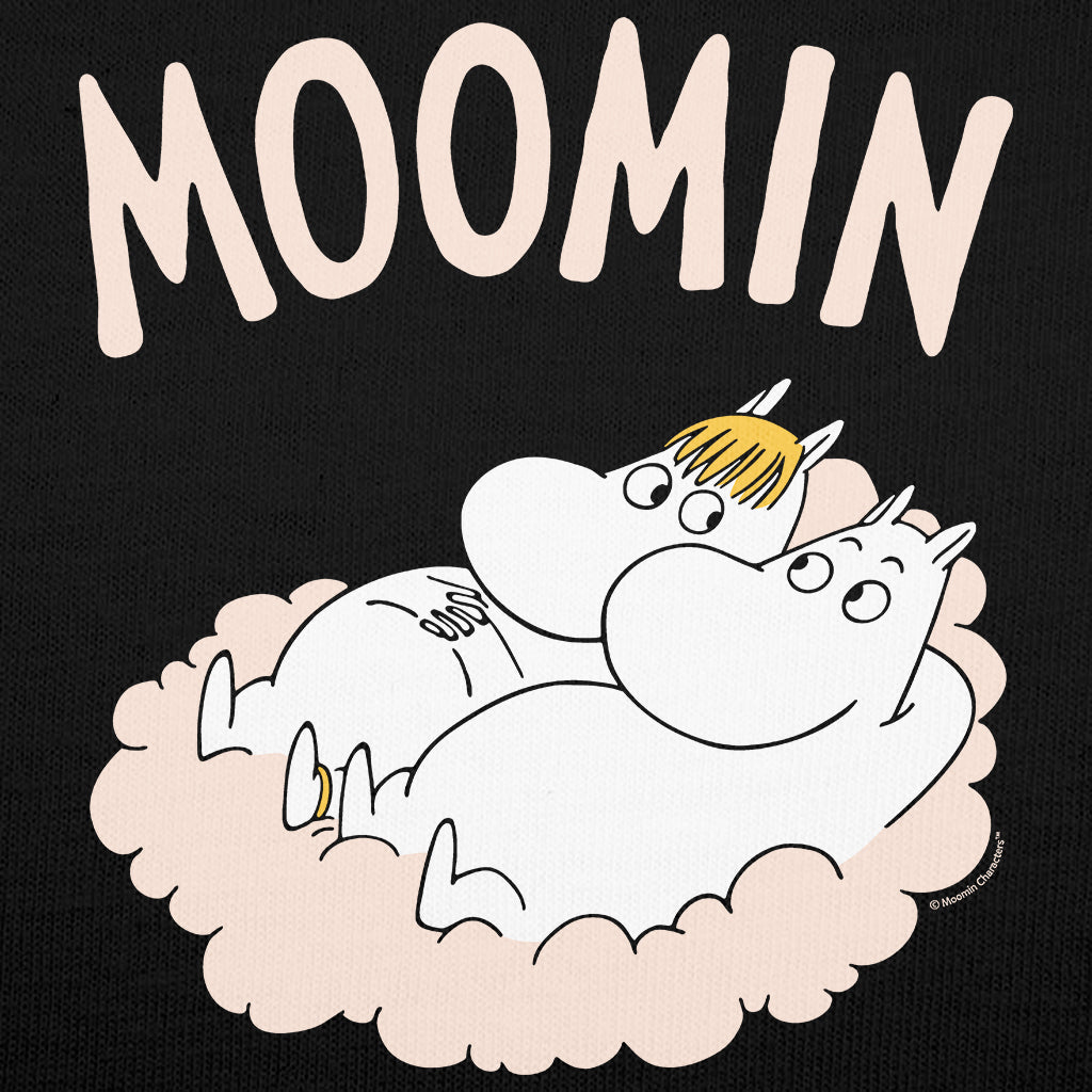 Moomin Moomintroll And Snorkmaiden Relaxing On A Cloud Adult Hoodie