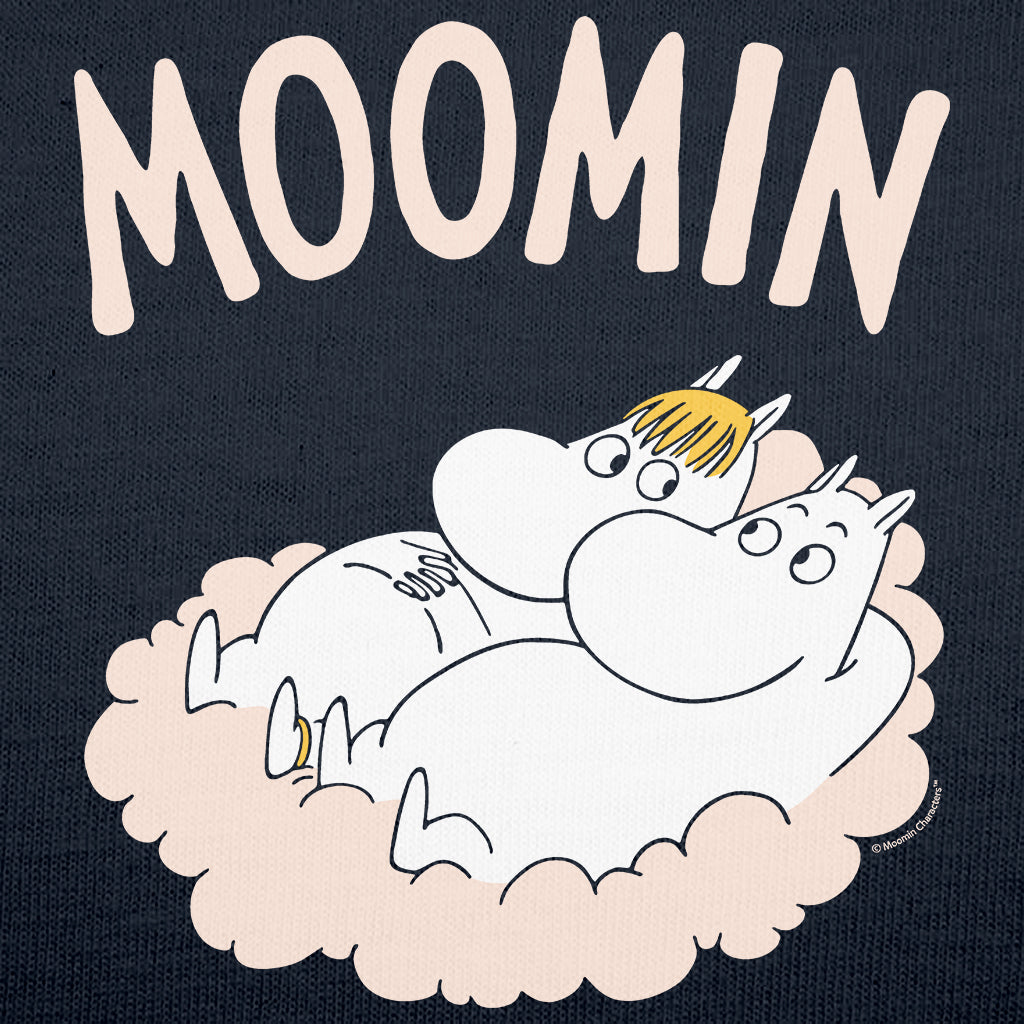 Moomin Moomintroll And Snorkmaiden Relaxing On A Cloud Adult T-Shirt