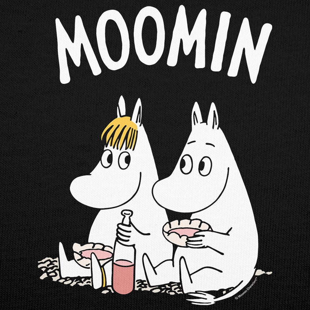 Moomin Moomintroll And Snorkmaiden Drinking Adult T-Shirt