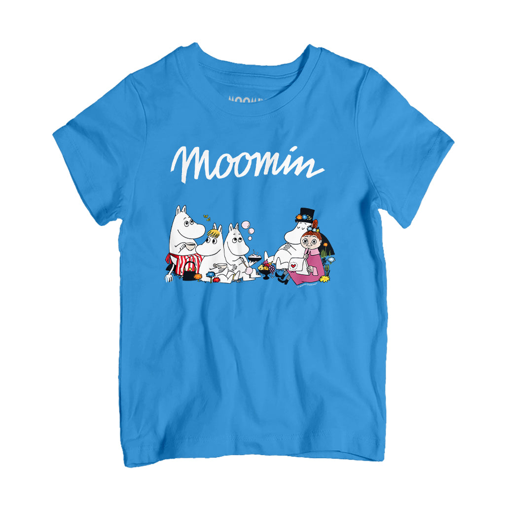 Moomin Family Eating Outside Kids T-Shirt | Moomin Shop US