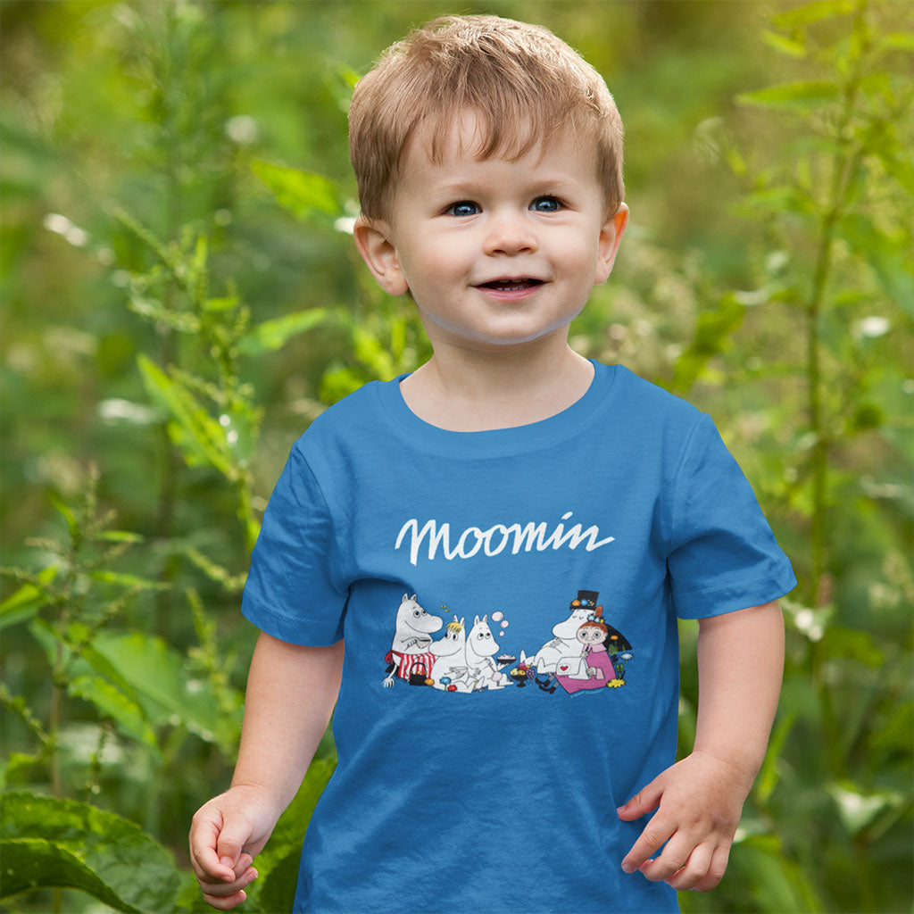 Moomin Family Eating Outside Kids T-Shirt