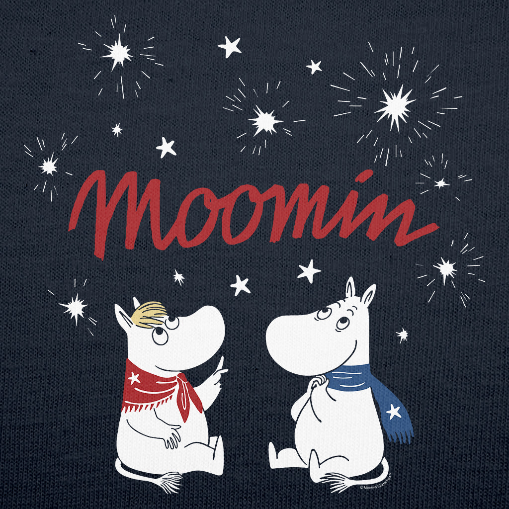 Moomintroll And Snorkmaiden Watching Fireworks Kids T-Shirt