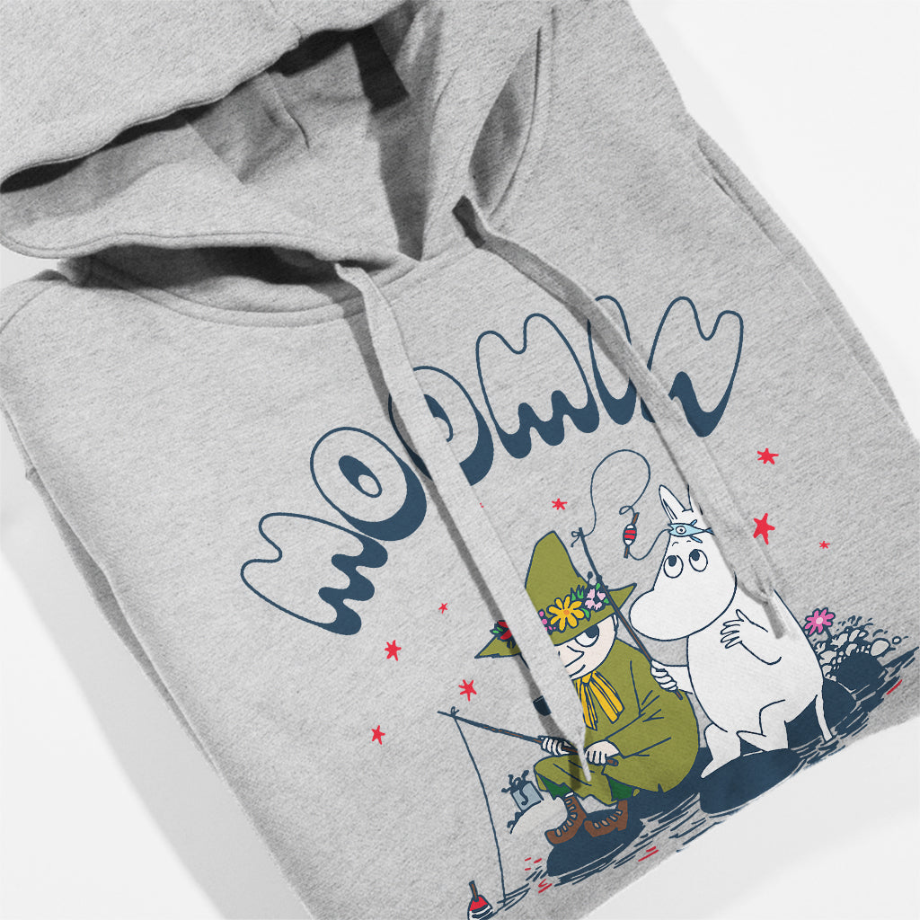 Moomintroll And Snufkin Fishing Under The Stars Adult Hoodie