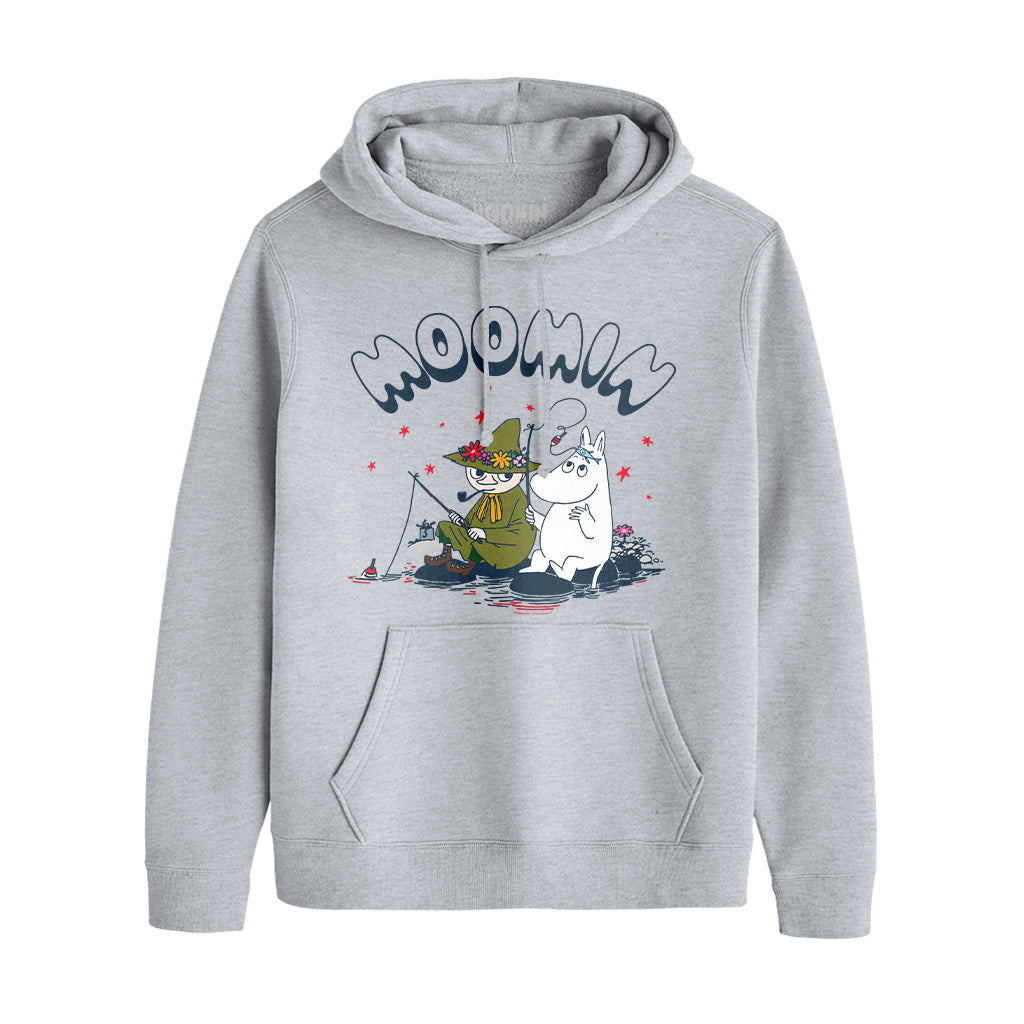 Moomintroll And Snufkin Fishing Under The Stars Adult Hoodie