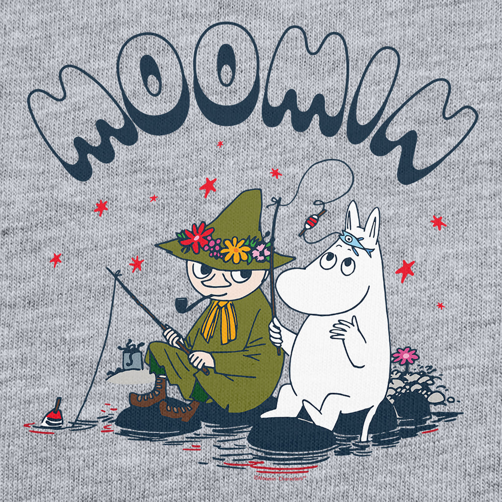 Moomintroll And Snufkin Fishing Under The Stars Adult Hoodie