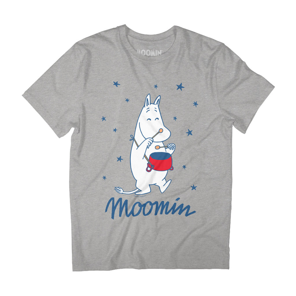 Moomintroll With His Drum Adult T-Shirt