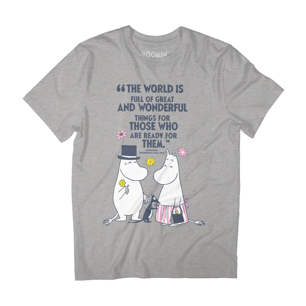 Moomin Great And Wonderful Things At Sea Moominpappa Quote Adult T-Shirt