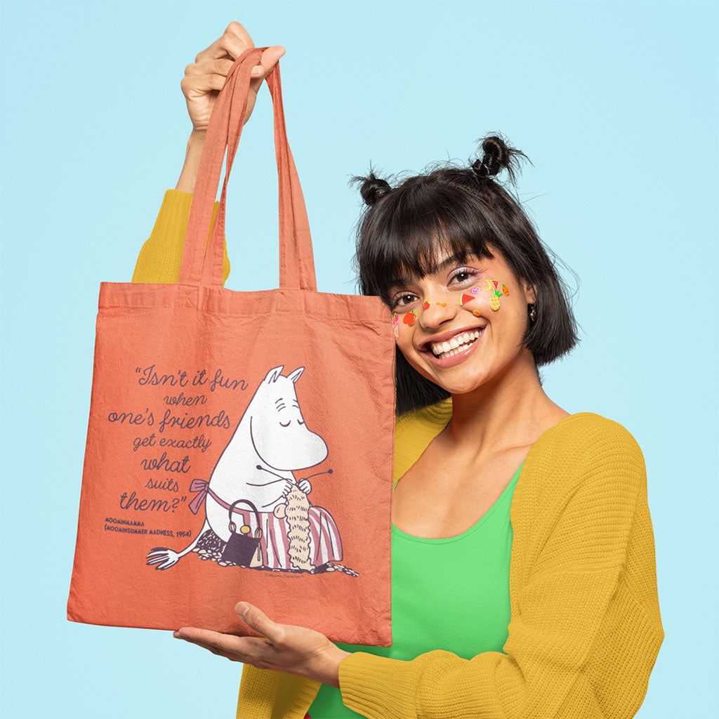 Moomin Isn&#39;t It Fun Moominsummer Madness Moominmamma Quote Tote Bag | Moomin Shop US