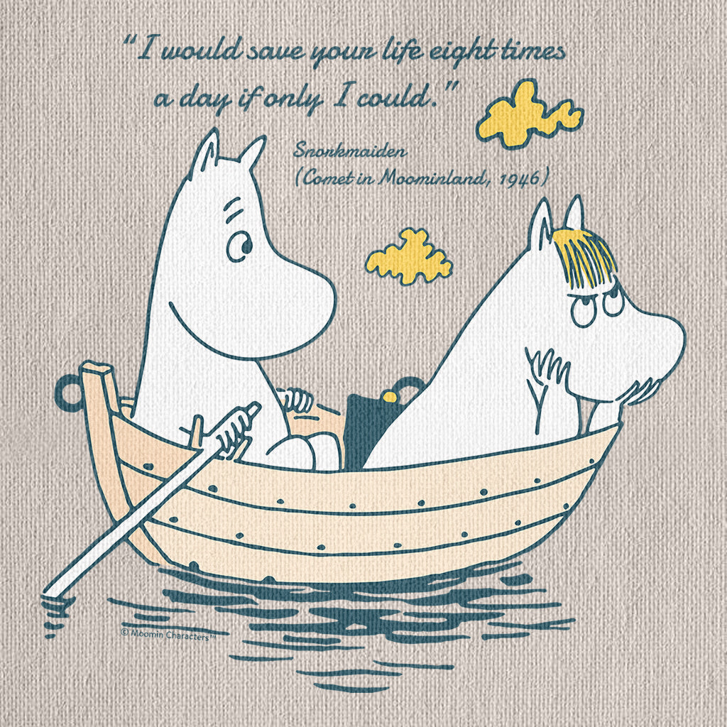 Moomin Save Your Life Comet In Moominland Snorkmaiden Quote Tote Bag