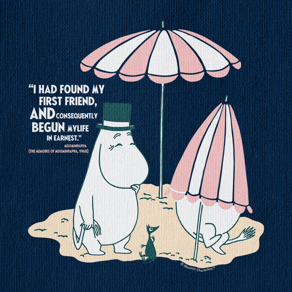 Moomin Found My Friend The Memoirs Of Moominpappa Quote Tote Bag