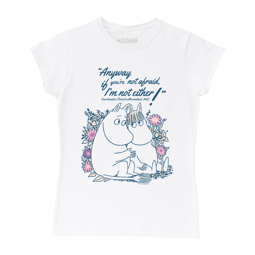 Moomin Not Afraid Comet In Moominland Snorkmaiden Quote Women&#39;s T-Shirt | Moomin Shop US