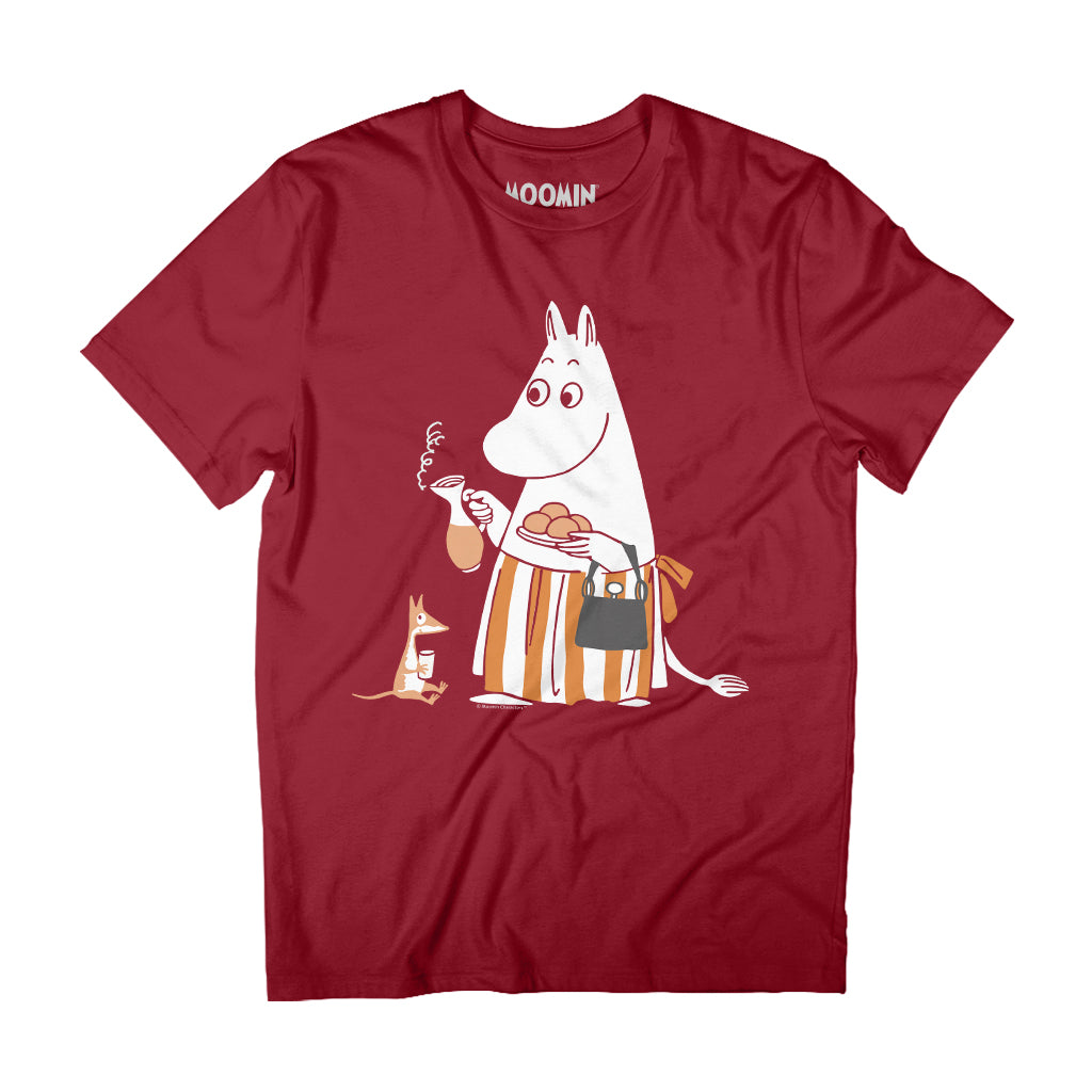 Moomin Autumnal Moominmamma Serving Hot Tea &amp; Snacks Adult T-Shirt | Moomin Shop US