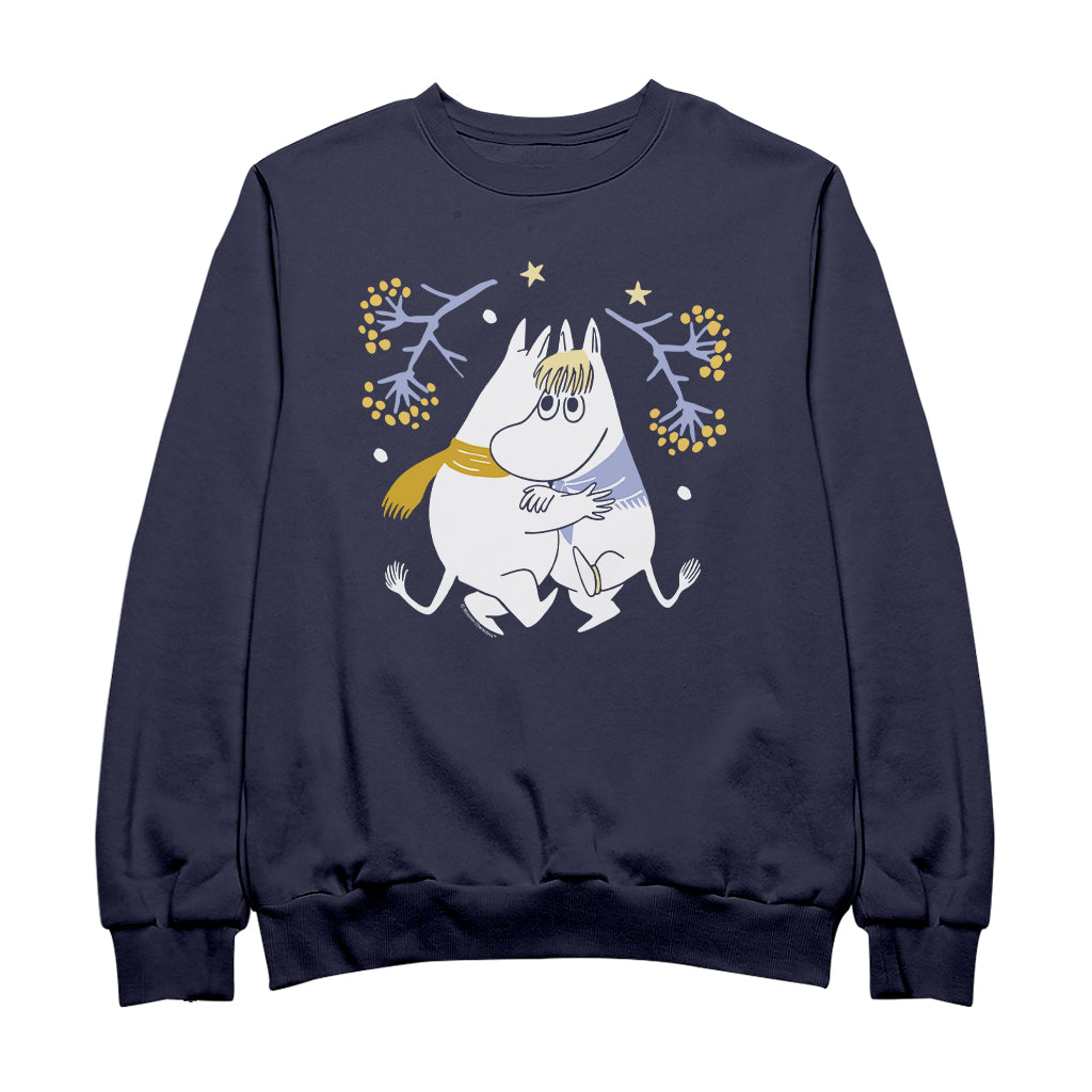 Moomin Winter Moomintroll &amp; Snorkmaiden Dancing Snow Adult Sweatshirt