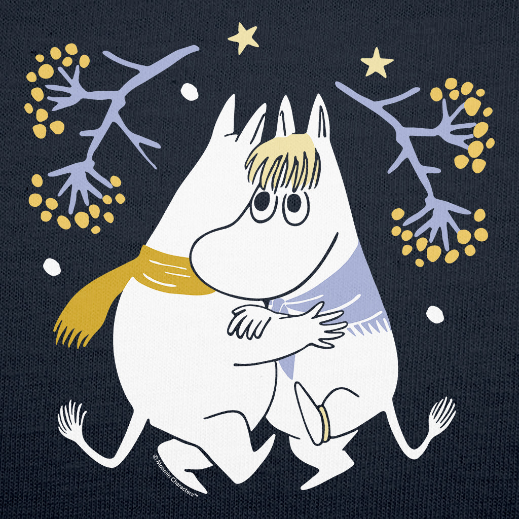 Moomin Winter Moomintroll &amp; Snorkmaiden Dancing Snow Adult Sweatshirt