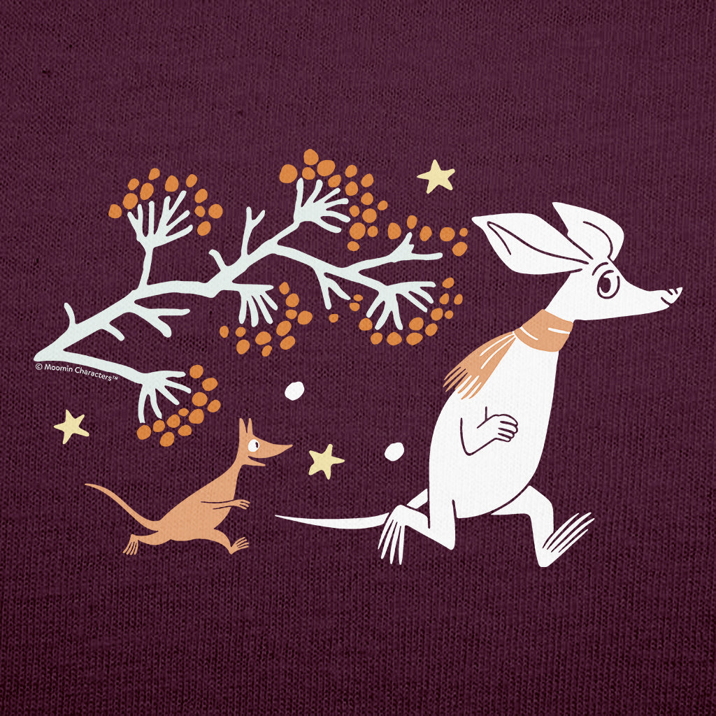 Moomin Winter Sniff Running Through The Snow Adult Sweatshirt