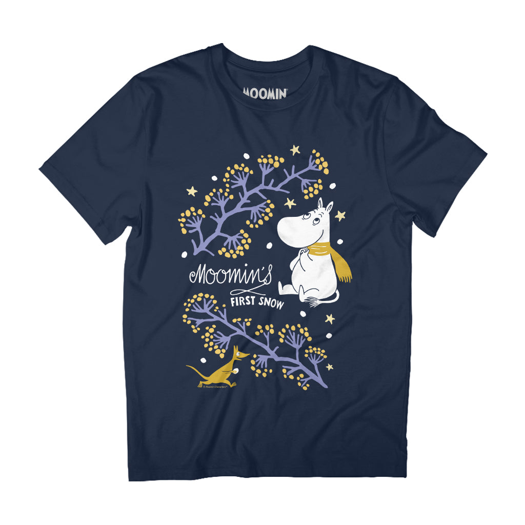 Moomin&#39;s First Snow Autumn Winter Moomintroll Adult T-Shirt