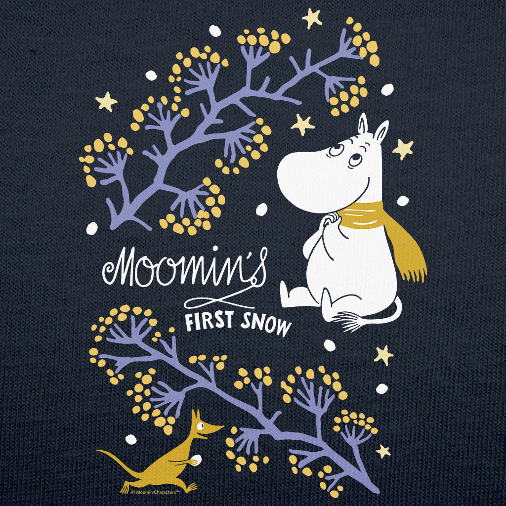 Moomin&#39;s First Snow Autumn Winter Moomintroll Adult T-Shirt