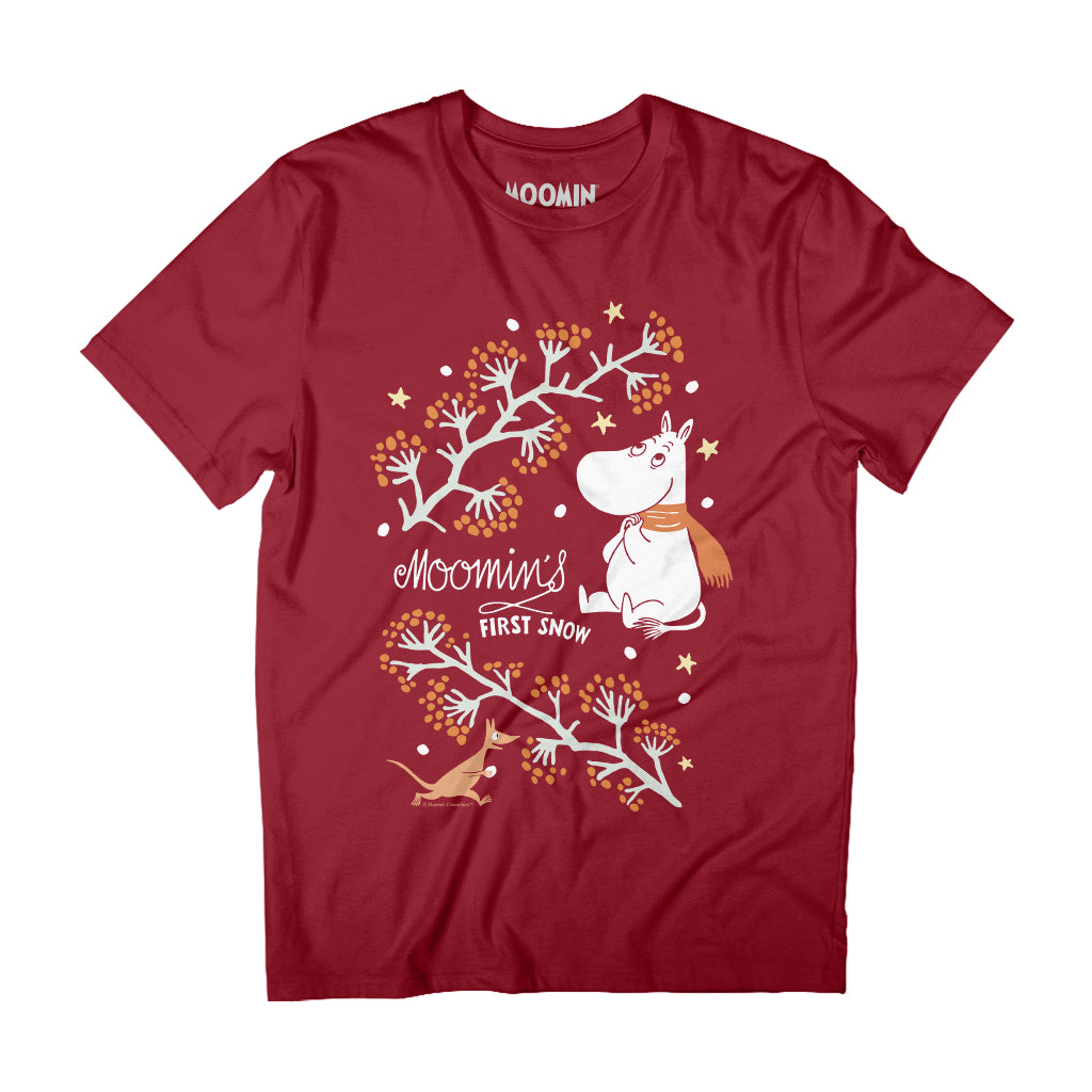 Moomin&#39;s First Snow Autumn Winter Moomintroll Adult T-Shirt