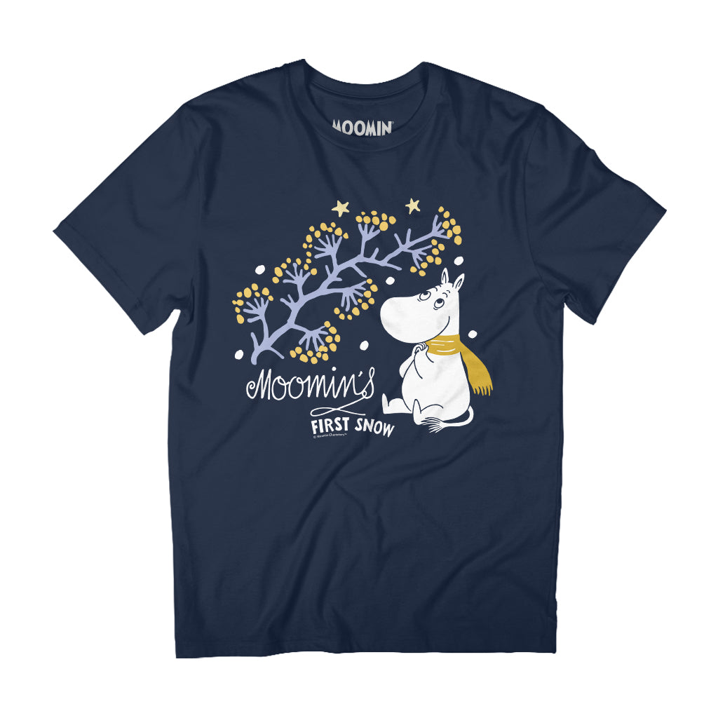 Moomin Moomintroll Moomin&#39;s First Snow Autumn Adult T-Shirt