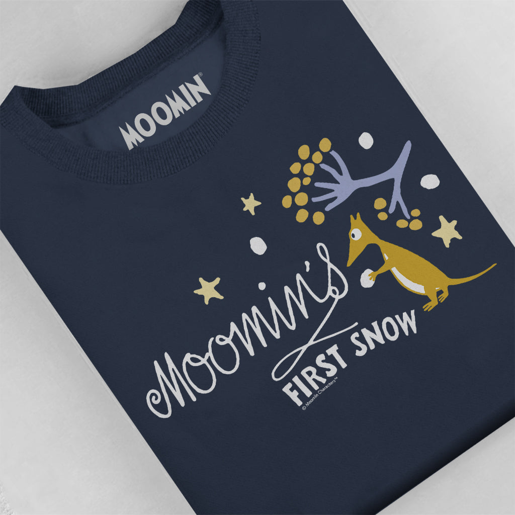 Moomin&#39;s First Snow Creature Character Winter Adult Sweatshirt