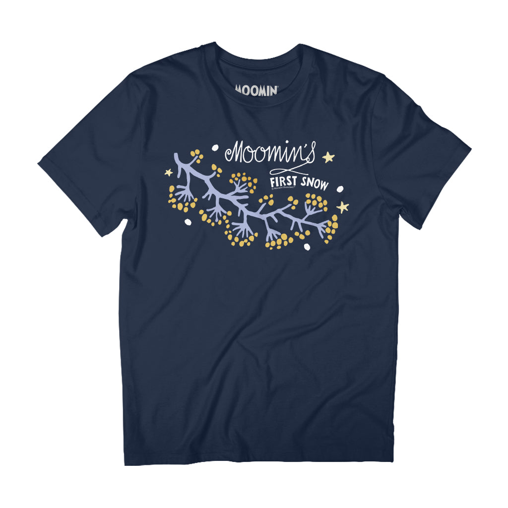 Moomin&#39;s First Snow Autumn Branches &amp; Stars Adult T-Shirt