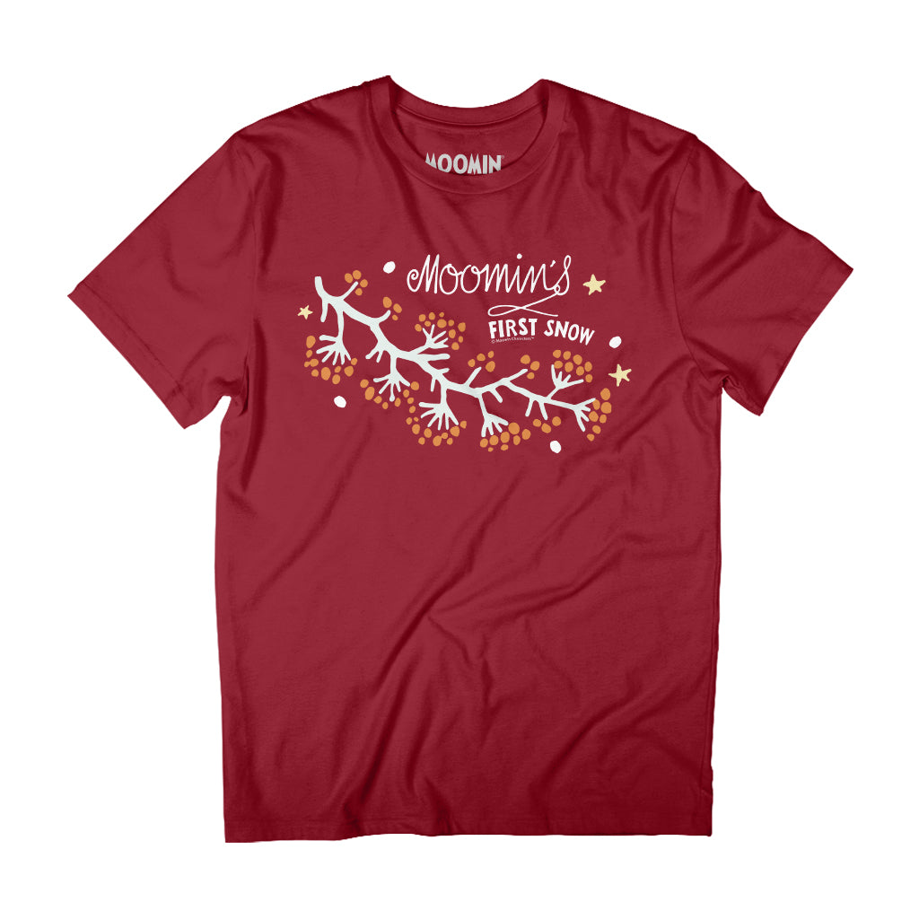 Moomin&#39;s First Snow Autumn Branches &amp; Stars Adult T-Shirt | Moomin Shop US