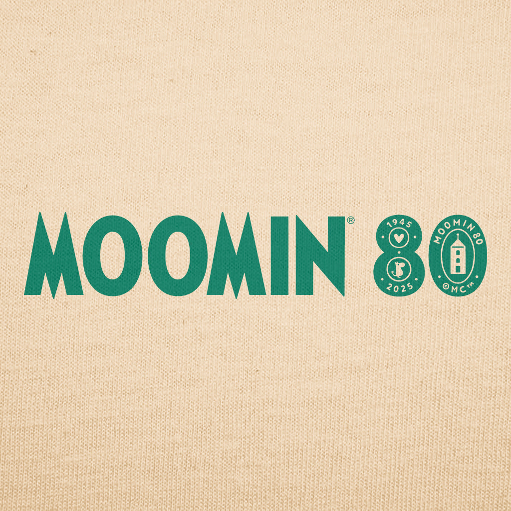 Moomin 80th Anniversary 1945-2025 Text Logo Adult T-Shirt