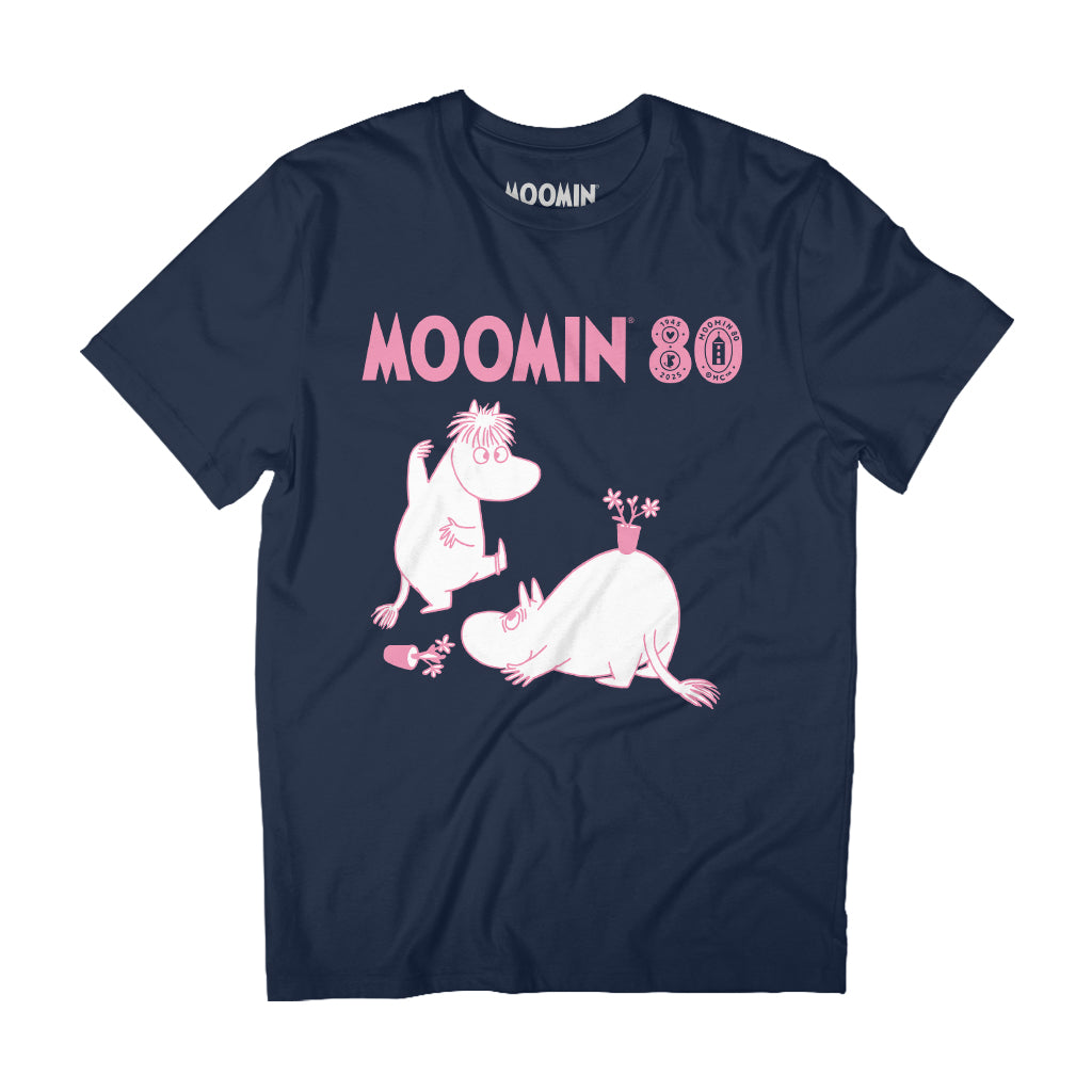 Moomin Moomintroll &amp; Snorkmaiden 80th Anniversary Adult T-Shirt | Moomin Shop US