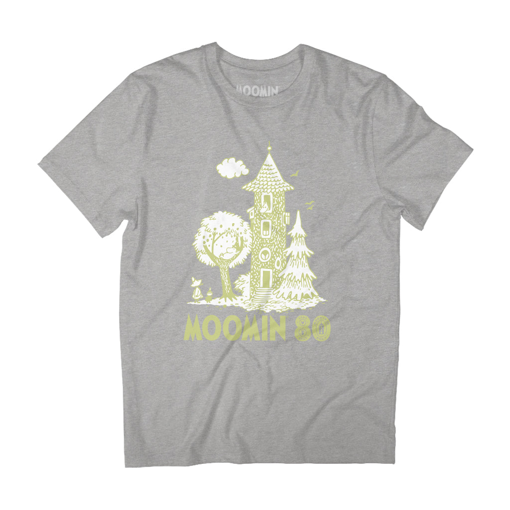 Moomin 80th Anniversary Moomin House Scene Adult T-Shirt | Moomin Shop US