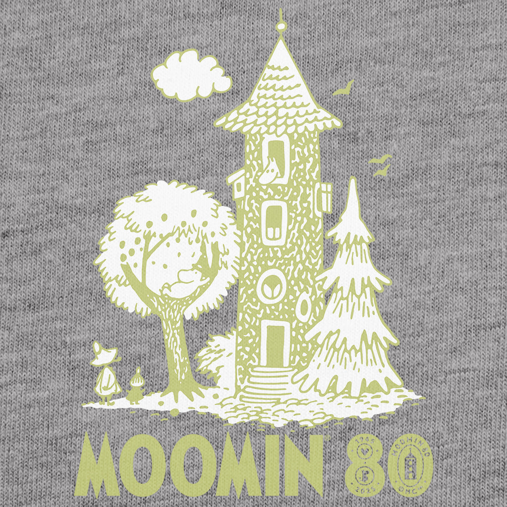 Moomin 80th Anniversary Moomin House Scene Adult T-Shirt