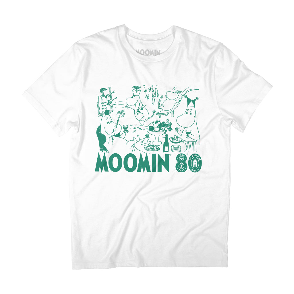 Moomin 80th Anniversary Moomintroll Party Adult T-Shirt